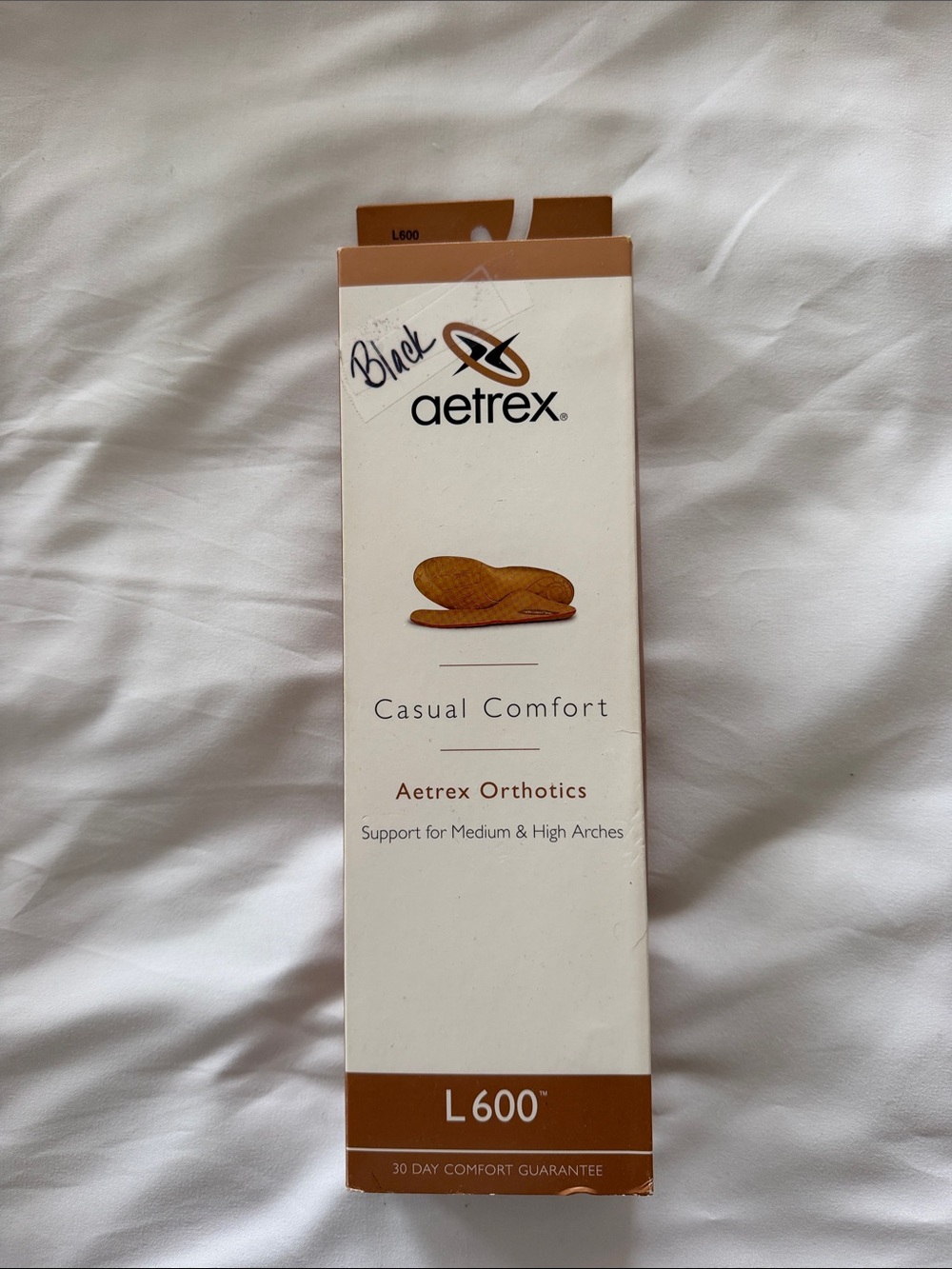 Aetrex Casual Comfort Orthotic Insoles - Brown/White
